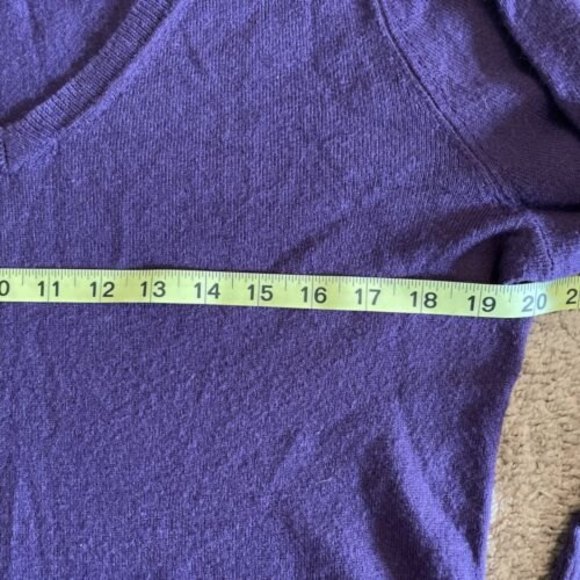 karen scott petite tops purple v neck PXL - Picture 4 of 5